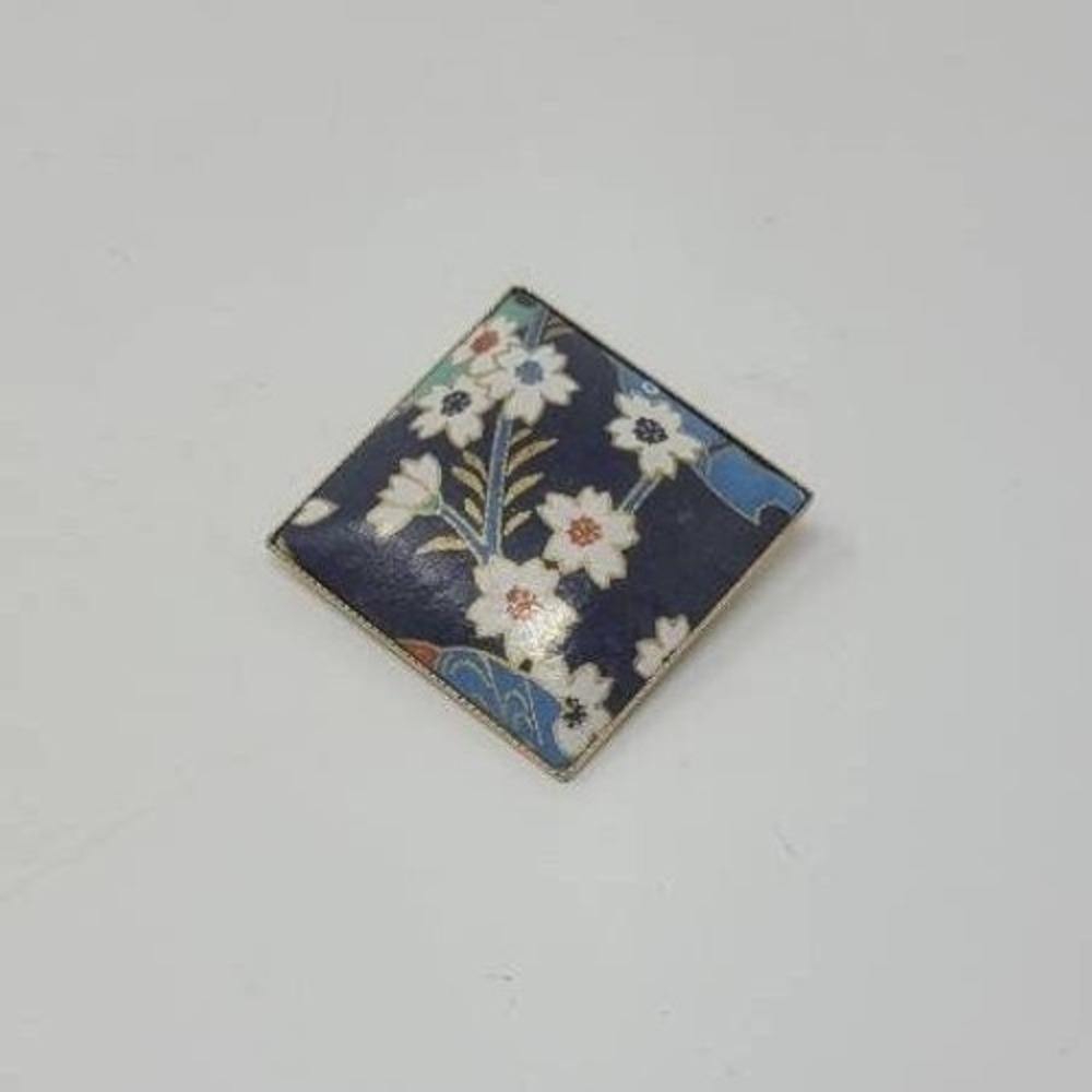 Vintageβ hand painted brooch floral cottagecore bloomcore mid century